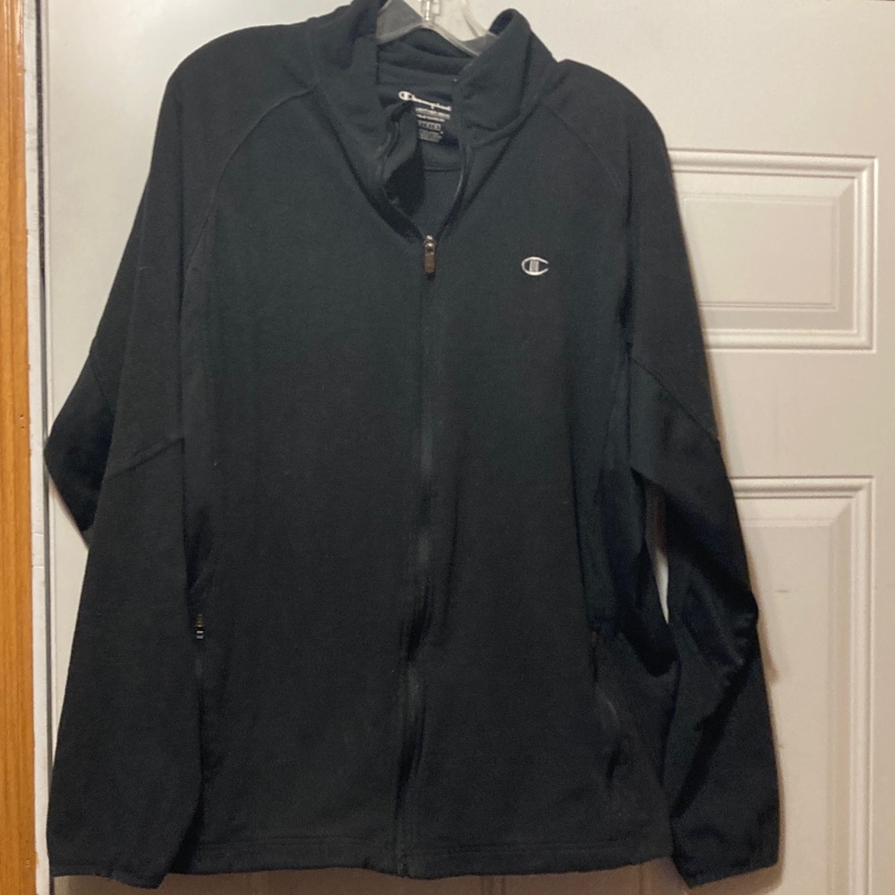 Champion Black Full-Zip Fleece Jacket L